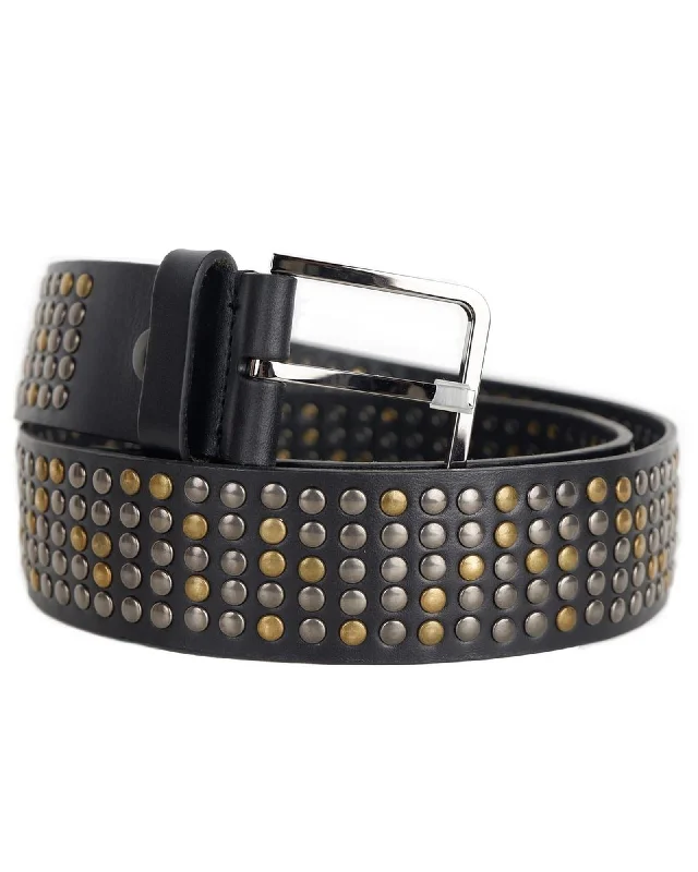 Dolce & Gabbana Studded Leather Belt Women Black