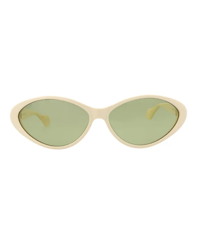 Gucci Womens Round/Oval Ivory Ivory Green Fashion Designer Eyewear
