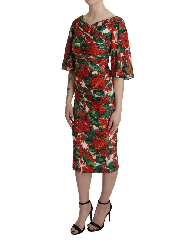 Dolce & Gabbana  Floral Print Silk Dress
