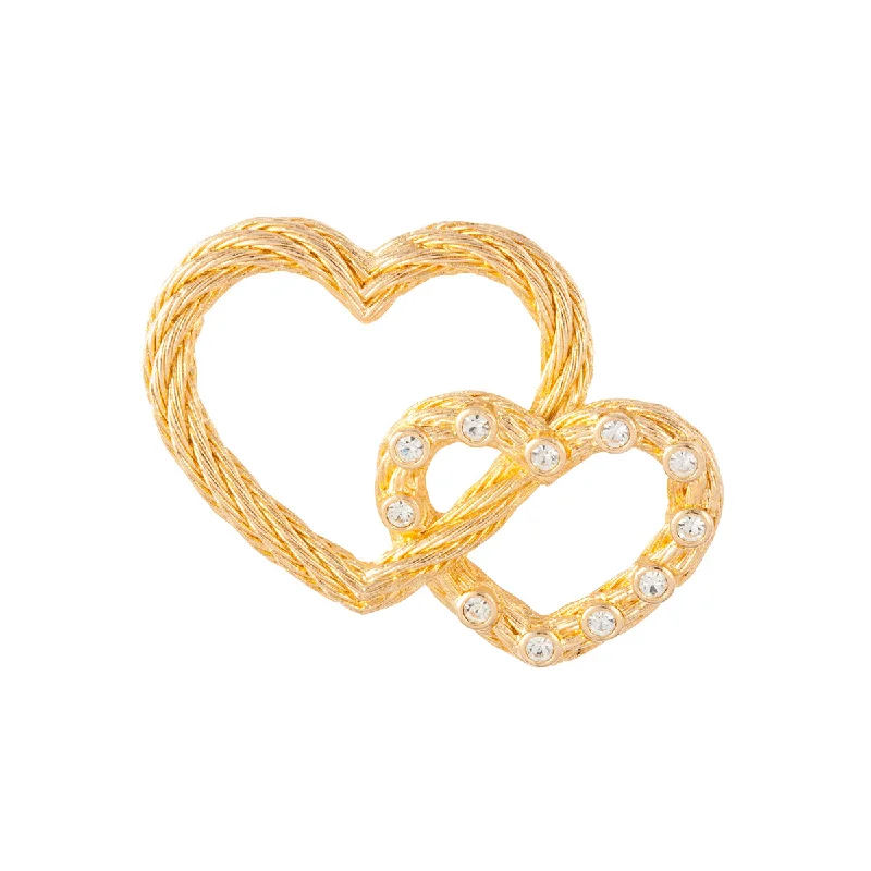 1980s Vintage Christian Dior Heart Link Brooch