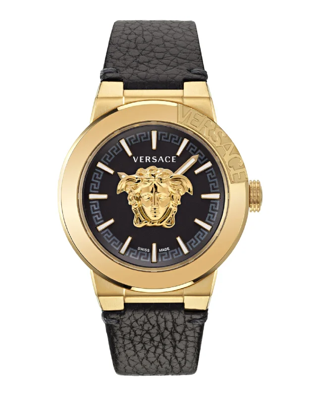 Versace Mens Medusa Infinite Gold 47mm Strap Fashion Watch