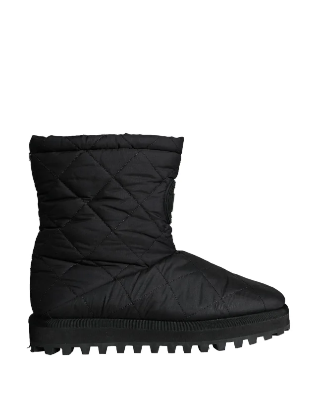 Dolce & Gabbana  Quilted Booties Black