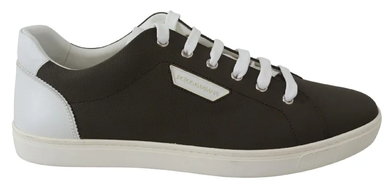 Dolce & Gabbana  Mayfair Leather Sneakers - Brown