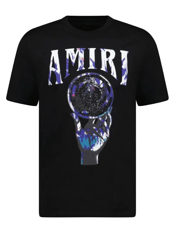 Amiri Crystal Ball Printed Black T-Shirt