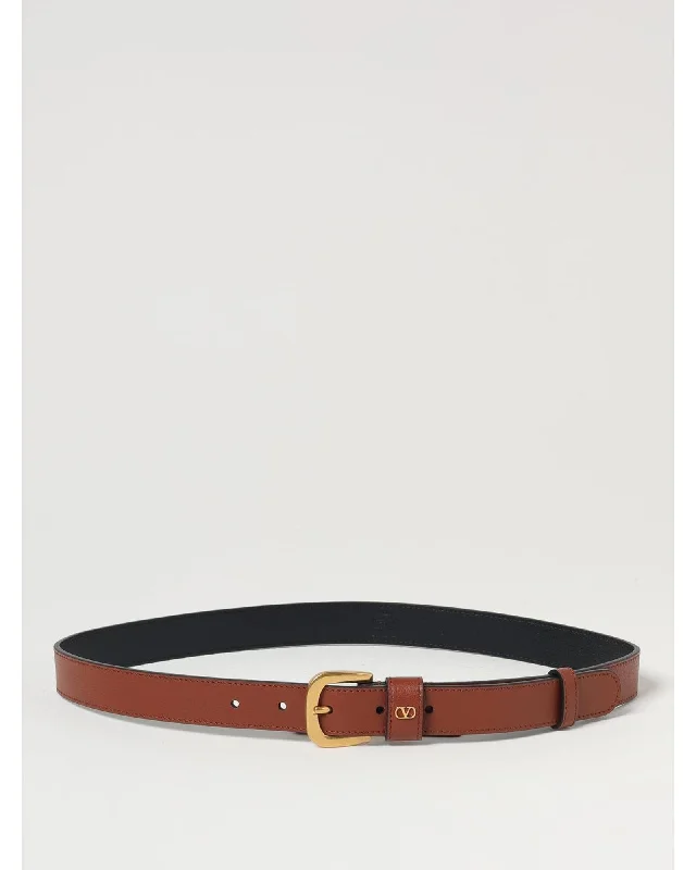 Valentino Garavani Buckle Leather Belt Women Brown