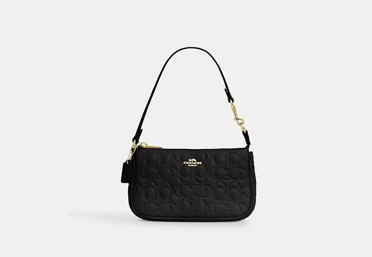 Coach Nolita 19 In Signature Leather Bag Black 