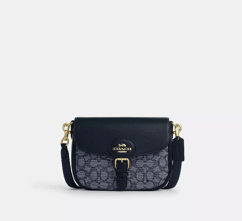 Coach Amelia Saddle Bag In Signature Jacquard 