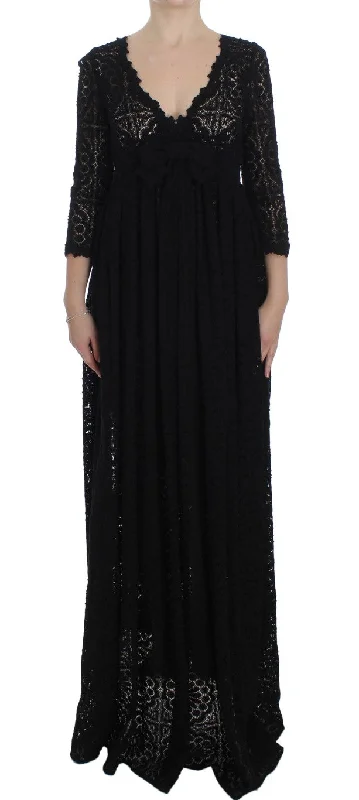 Dolce & Gabbana Floral 3/4 Sleeve Maxi Dress