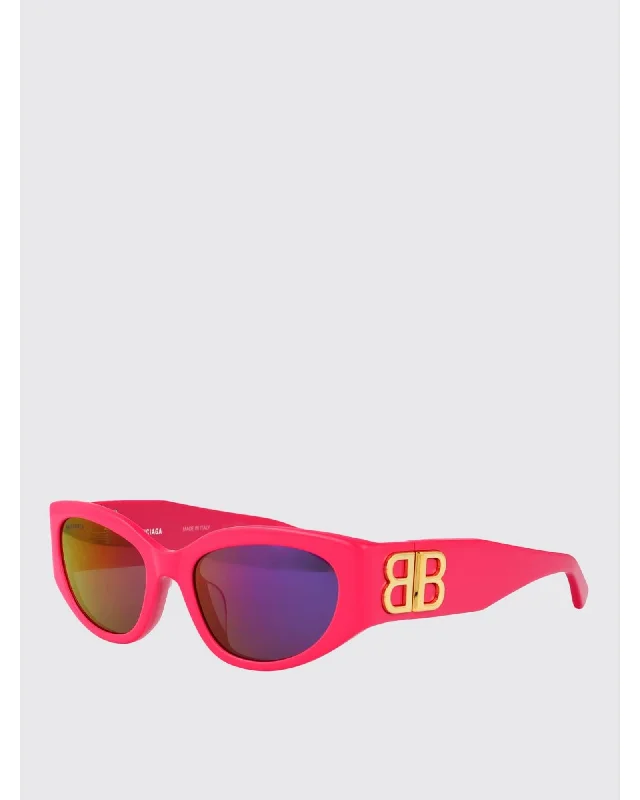 Balenciaga BB0321S Sunglasses Oval Frame Women Fuchsia