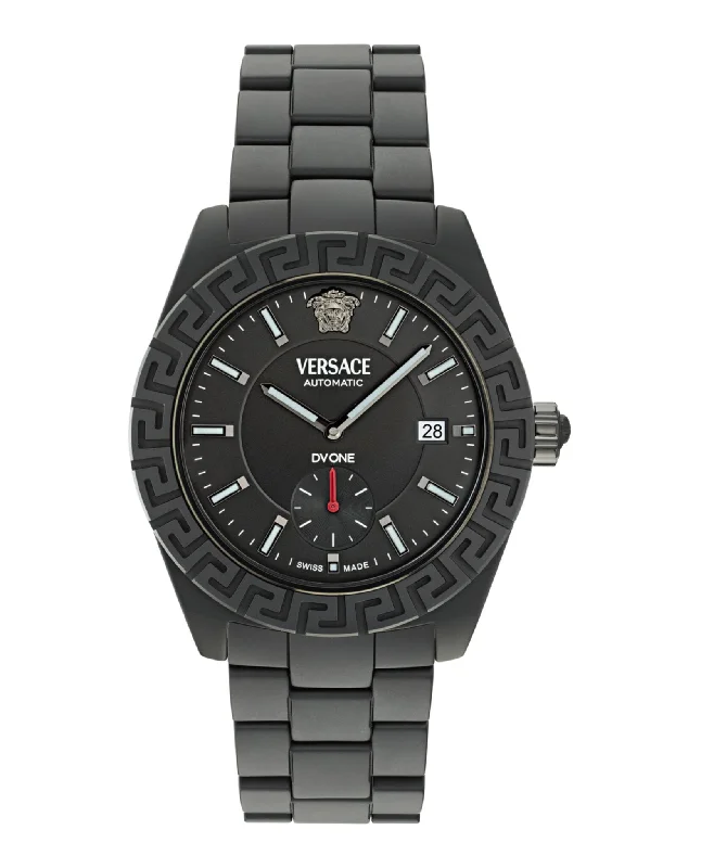 Versace Mens DV One Black 43mm Bracelet Fashion Watch