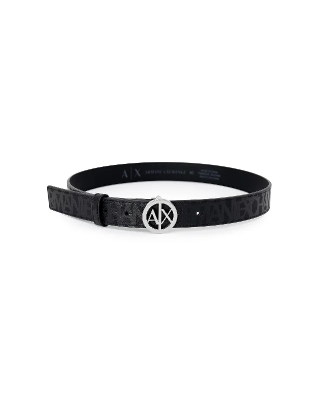 Armani Exchange  AX Logo Leather Belt for Men