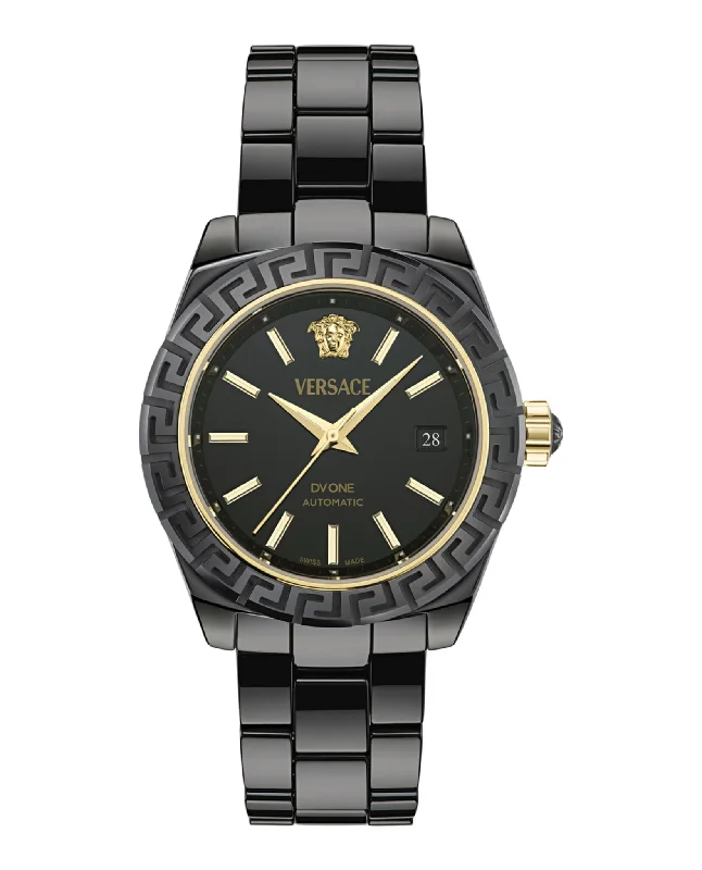 Versace Womens DV One Black Ceramic 40mm Bracelet Fashion Watch