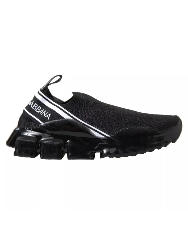 Dolce & Gabbana Portofino SlipOn Knit Sneakers Men Black