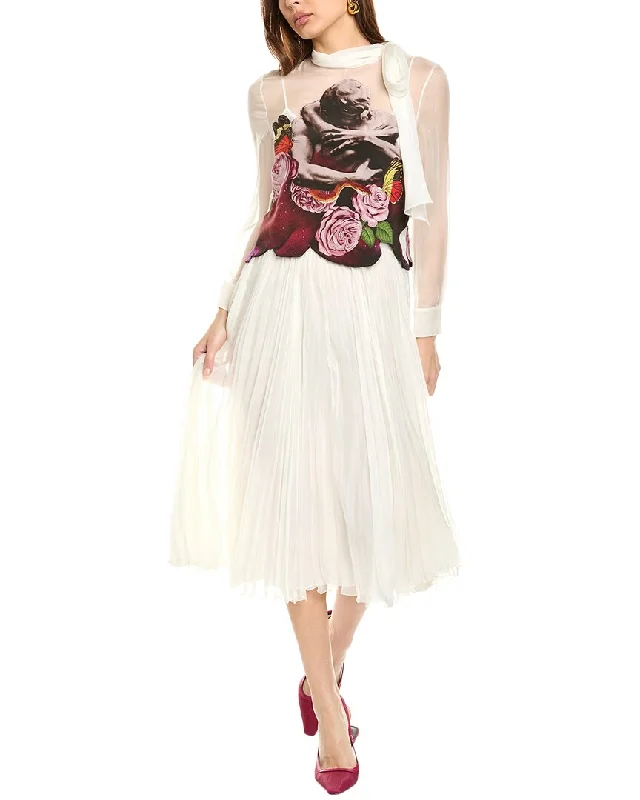 Valentino Silk Midi Dress