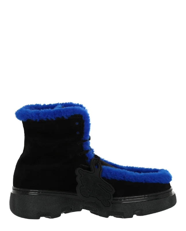 Burberry Mens Creeper Shearling Boots