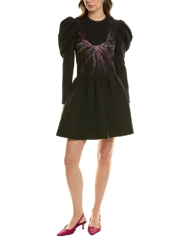 Valentino Wool & Silk-Blend A-Line Dress