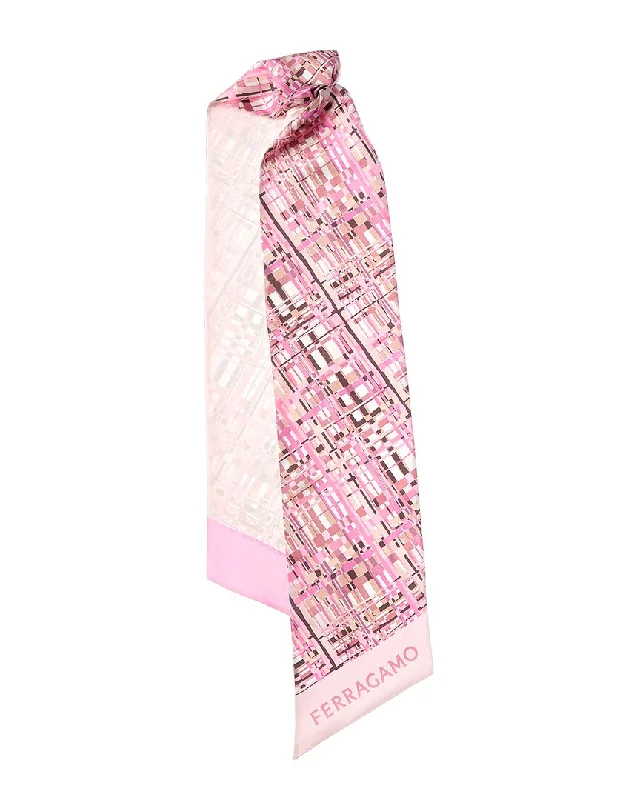Ferragamo Logo Printed Silk Scarf