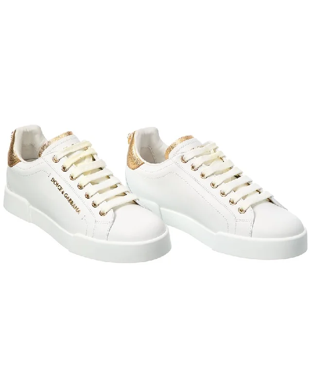 Dolce & Gabbana Portofino Leather Sneaker (Authentic Pre-Loved)