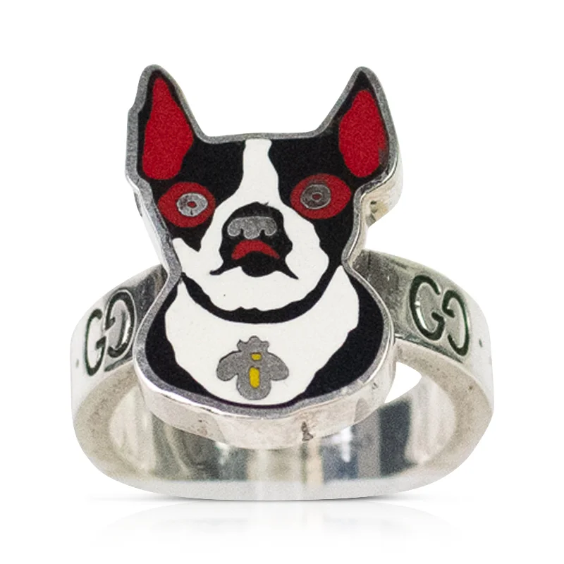 Gucci Boston Terrier Ring - 6.75