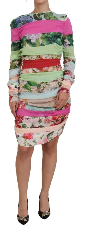 Dolce & Gabbana Floral Silk Sheath Dress