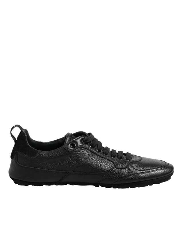 Dolce & Gabbana Leather LaceUp Sneakers Men Black