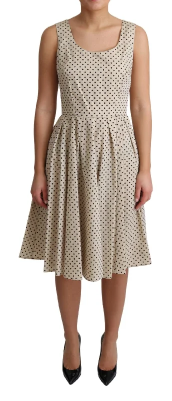 Dolce & Gabbana Polka Dotted Cotton A-Line Dress