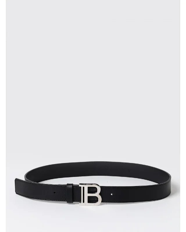 Balmain Leather Belt Buckle Kids Black
