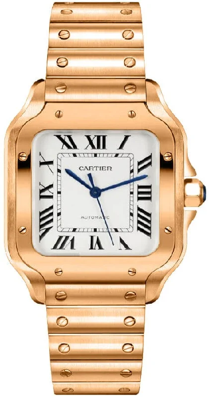 Cartier Santos De Cartier Medium Rose Gold Unisex Watch WGSA0031
