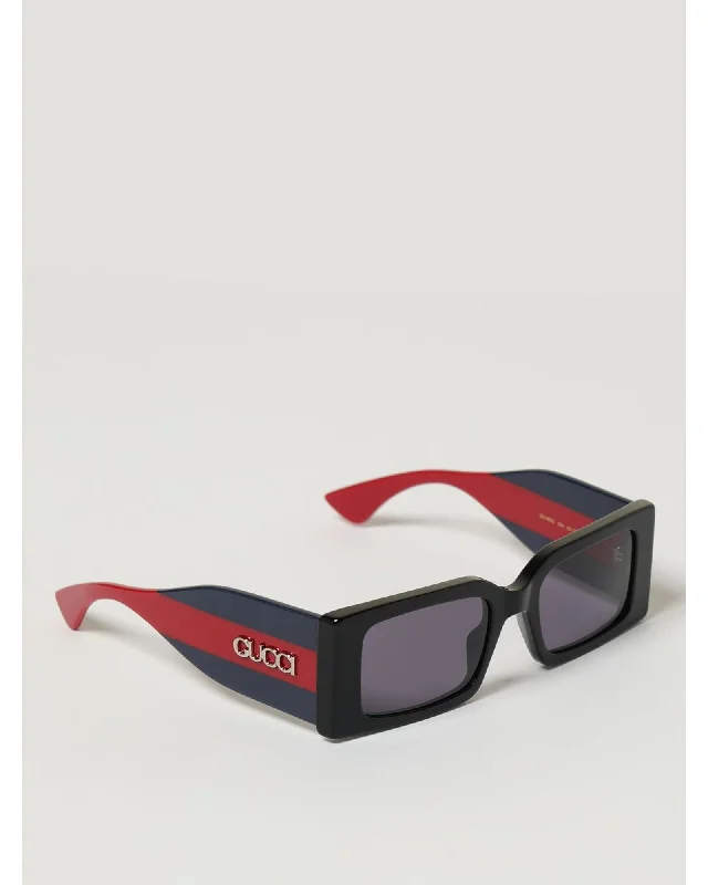 Gucci GG1860S Square Sunglasses Web Detail Women Blue