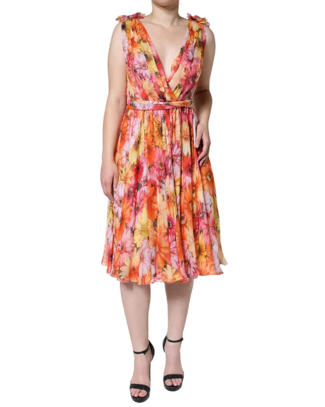 Dolce & Gabbana  Floral Print Midi Dress