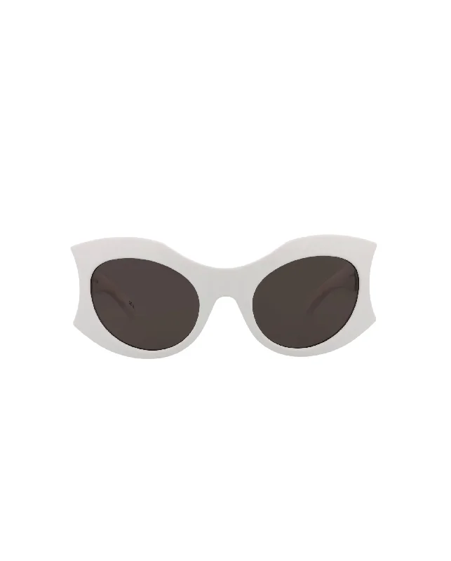 Balenciaga Womens Cat Eye White White Grey Fashion Designer Eyewear
