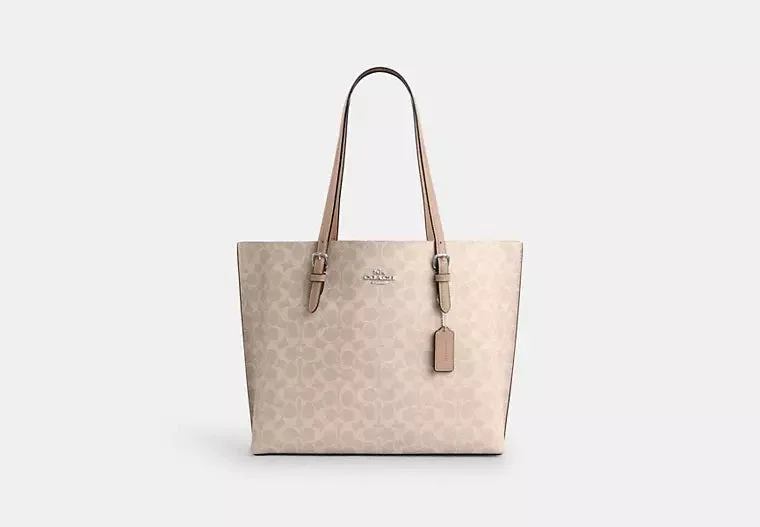 Coach Mollie Tote Bag In Signature Canvas Sand Taupe 