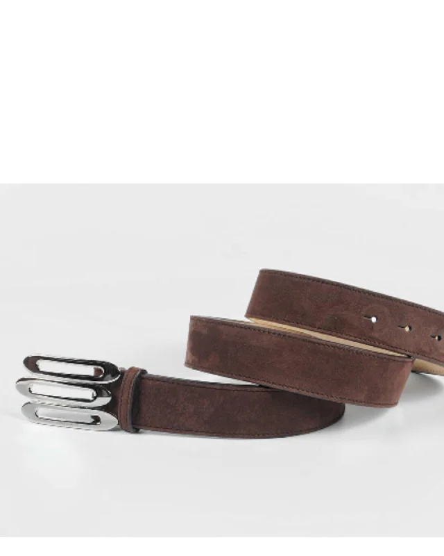 Tod's Tods Suede Leather Belt for Men Brown