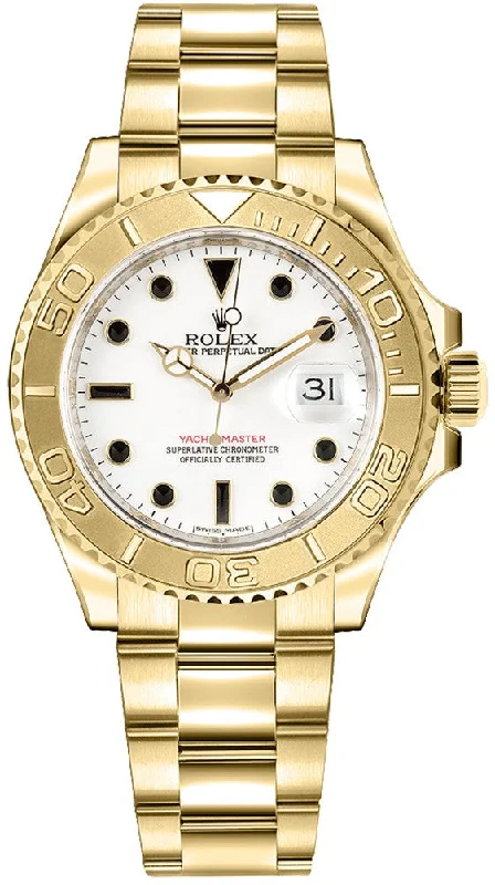Rolex Yacht-Master 35 Gold Watch 168628