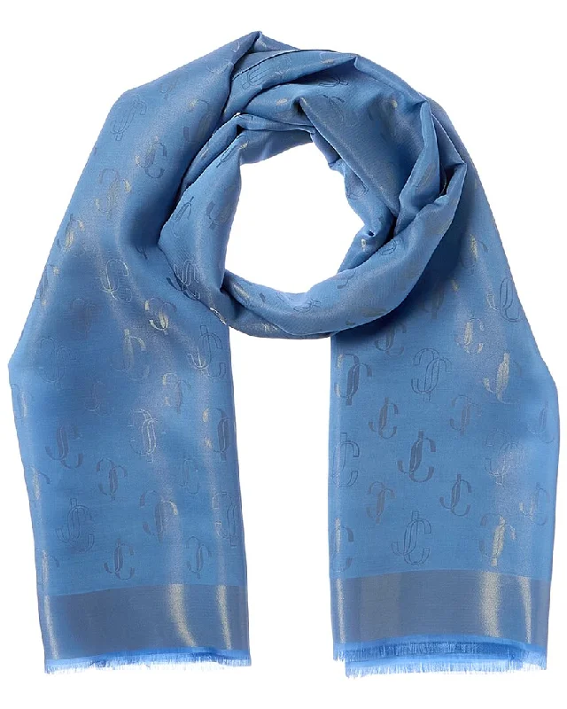 Jimmy Choo Silk-Blend Scarf
