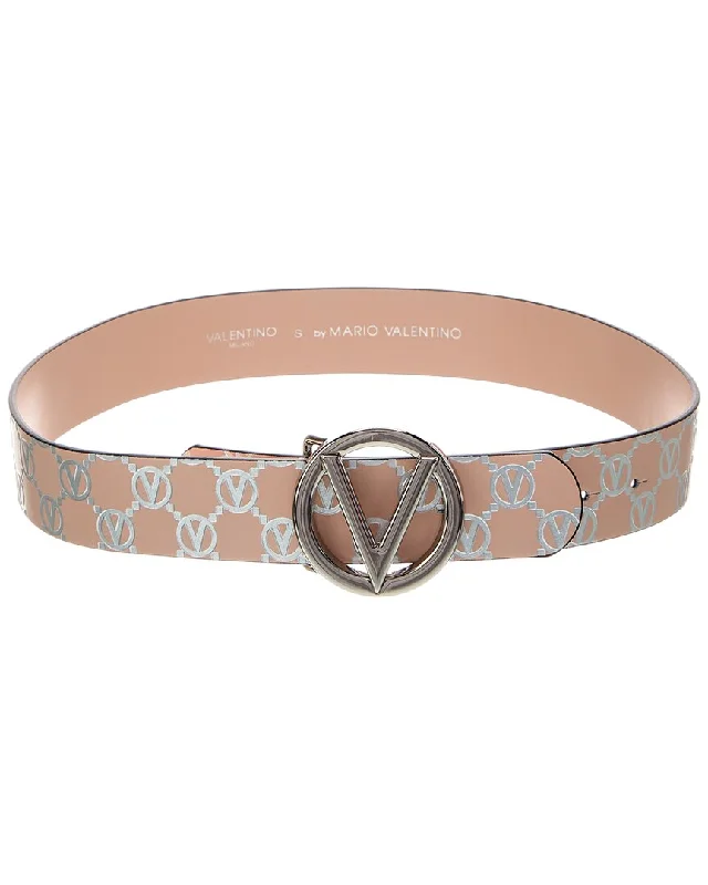 Valentino By Mario Valentino Giusy Monogram Leather Belt