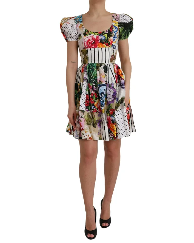 Dolce & Gabbana  Women's Floral Print Short Sleeve Dress