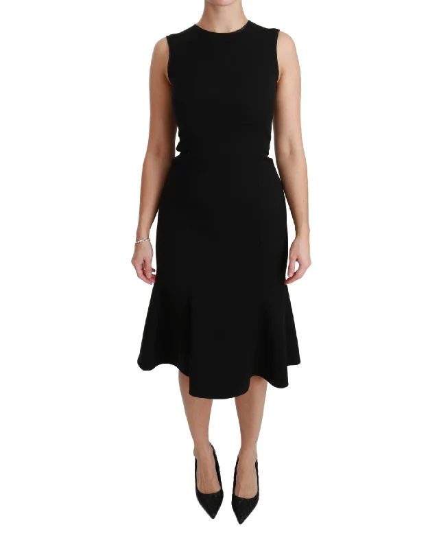 Dolce & Gabbana Flattering Italian Wool Blend Dress