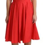 Dolce & Gabbana  Red Polka Dot Fit and Flare Dress