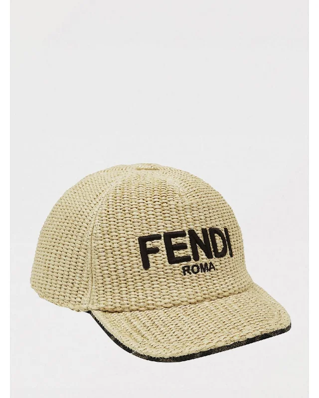 Fendi Straw Baseball Cap Kids Rope Hats
