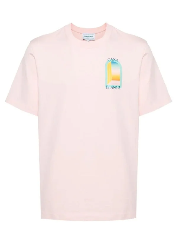 Casablanca L'Arche De Jour Printed T-Shirt in Pink