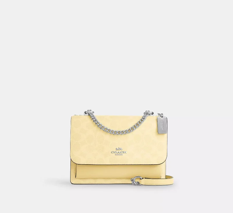 Coach Klare Crossbody Bag In Signature Canvas Silver Hay 