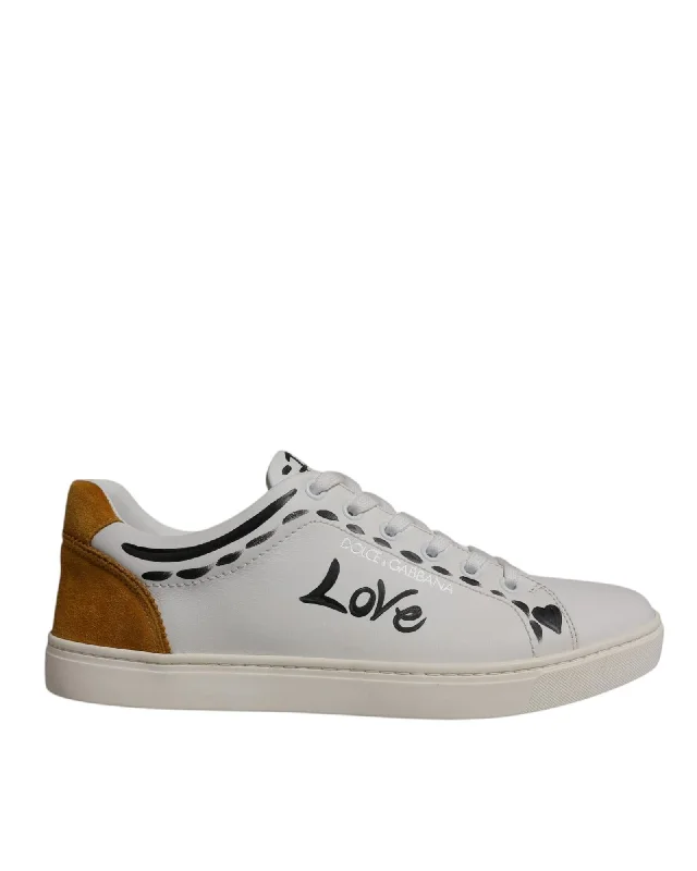 Dolce & Gabbana Love Sneakers Casual Design Men White