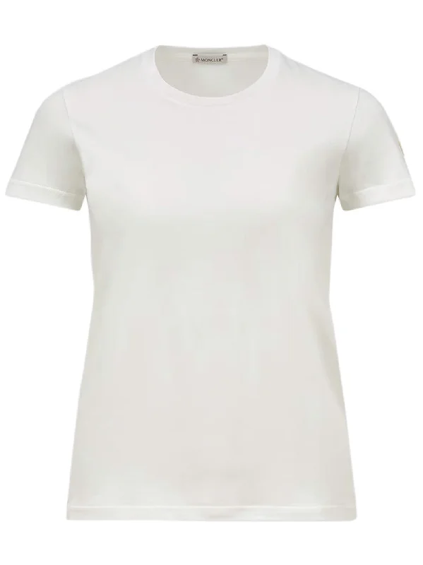 MONCLER Cotton jersey T-shirt with logo patch
