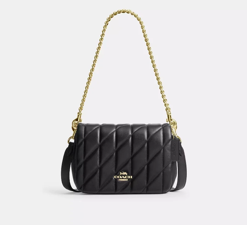Coach Quinn Bag With Quilting Black 