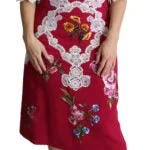 Dolce & Gabbana  Floral Print Dress with Lace Detail