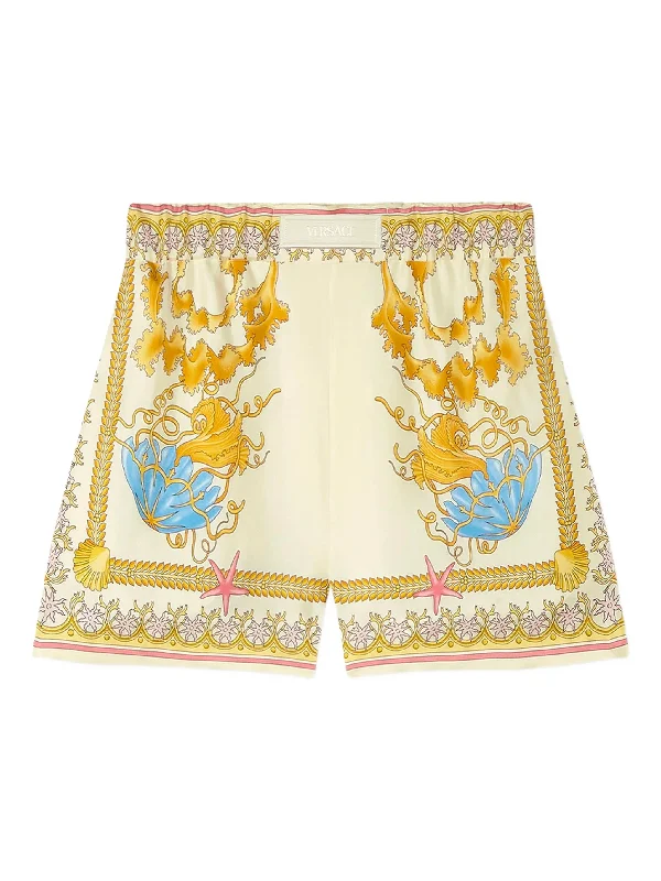 VERSACE Underwater Baroque Silk Shorts