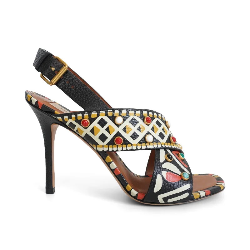 Valentino 'Spring 2016' Tribal Heels - Women's 38