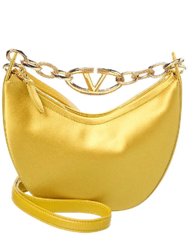 Valentino Vlogo Mini Satin Hobo Bag