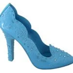 Dolce & Gabbana  Crystal Embellished Blue Patent Leather Pumps
